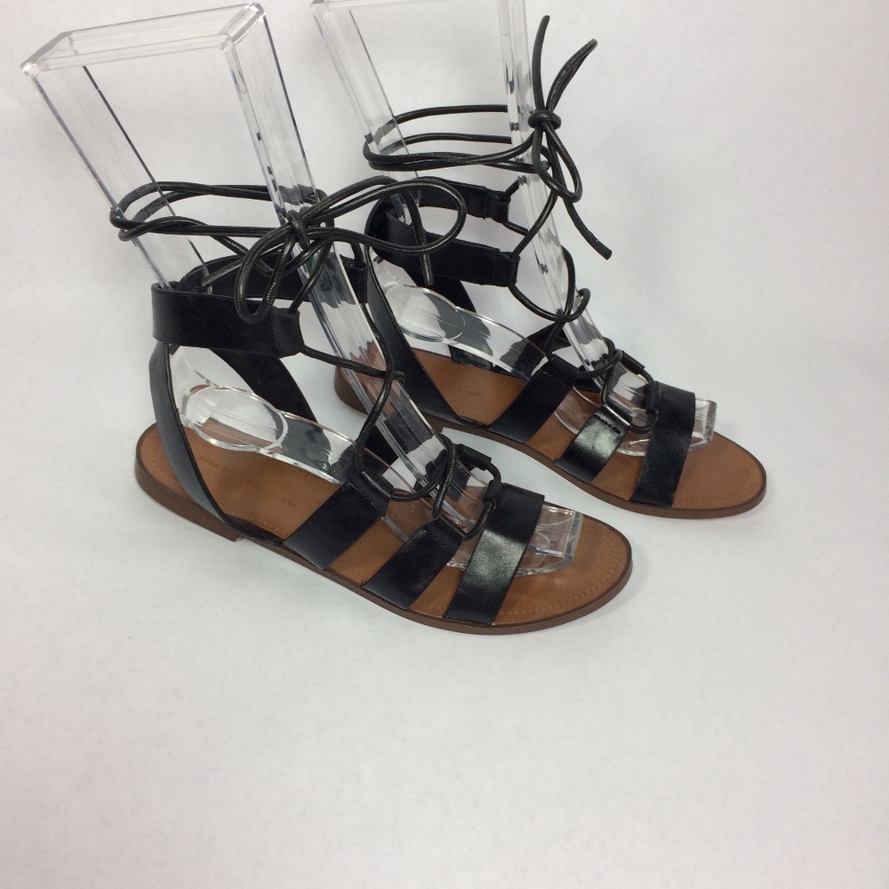 Zara black strap summer sandals